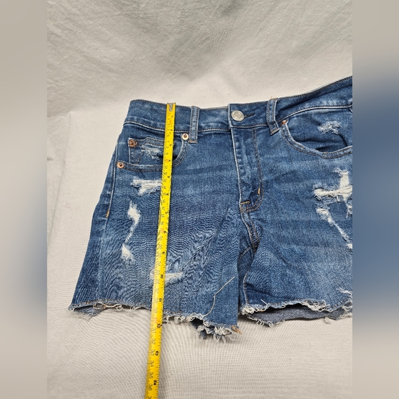 American Eagle Next Level stretch Hi-Rise Shortie- Denim shorts size 4 Women’s - Picture 5 of 6